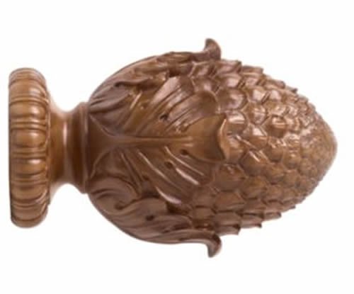 Kirsch Wood Trends Classics Oakleaf Finial, for 2" pole, Walnut (MPN# 50947G085)