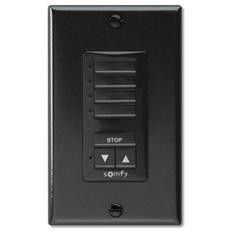 Somfy DecoFlex WireFree RTS Wall Switch, 4 Channel, Black(MPN #1811073)