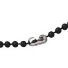Black Plastic Beaded Neck Chain, Length 38" (965Mm), Bead Size 4Mm