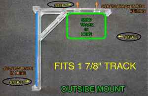 10 QTY: Clear Vertical Blind Bracket w/ built in Valance Clip, Outside Mount(1-7