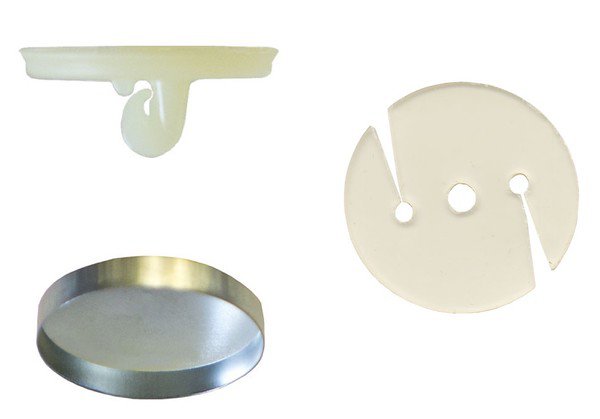12:Osborne Covered Button Kit-Nylon Super Hook, Soft Shells,Poly Washer Size:22
