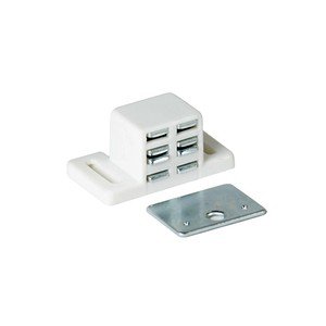 Extra Strong, High Magnetic Catch (2 Pk) - White/Nickel
