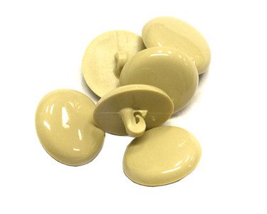 12:C.S. Osborne & Co. Plastic Domed Buttons,Size 40: 1" dia, D. Brown, (76848)