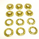 Grommets, #6 Brass, Heavy Duty Rolled Rim Spur, 3/4" Inch Hole, 6 Pc. Set