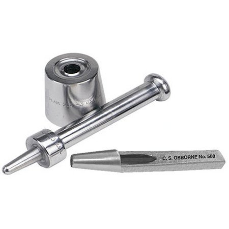 C.S. Osborne Grommet Cutter (No.500-3A) & Setter (No. 216-3) Tool Kit-Size 3