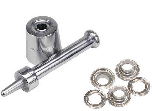 Osborne Plain Grommet Setter-Size 0 (216-0) & 72 QTY-NICKEL Grommets & Washers-S