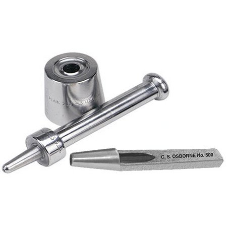 C.S. Osborne Grommet Cutter (No.500-6A) & Setter (No. 216-6) Tool Kit-Size 6