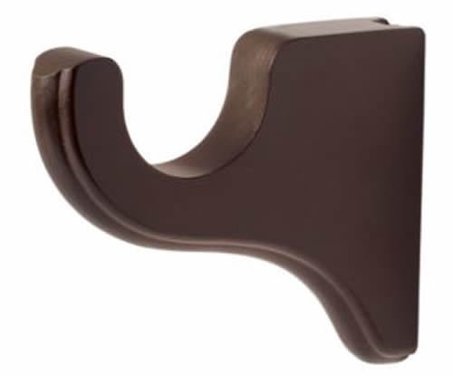 Kirsch Wood Trends Classics 3 1/2" Return Bracket for 2" pole,  Mahogany