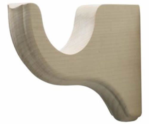 Kirsch Wood Trends Classics 4 1/2" Return Bracket for 3" pole,  Unfinished