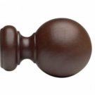 Kirsch Wood Trends Classics Ball Finial, for 1 3/8" pole, Mahogany (#5608EG083)