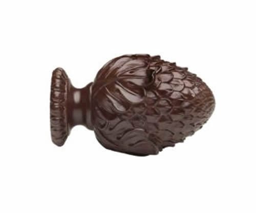 Kirsch Wood Trends Classics Oakleaf Finial, for 2" pole, Mahogany (# 50947G083)