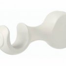 Kirsch Wood Trs Classics  4 1/2" Return Center Bracket :1 3/8" pole, White