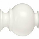 Kirsch Wood Trends Classics Button Ball Finial, for 1 3/8" pole, White(5629G025)