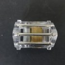 Universal SNAP-IN MINI BLIND Cord Lock w/  Brass Wheel & Metal Roller/CLEAR (1)