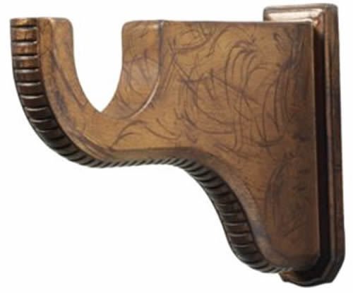Kirsch Wood Trends Renaissance 6 1/4" Return Bracket for 2" pole, Tortoise