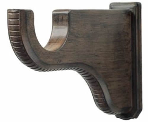 Kirsch Wood Trends Renaissance 6 1/4" Return Bracket for 2" pole, Mocca