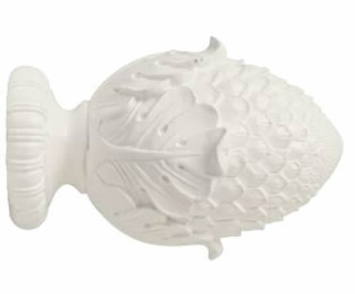 Kirsch Wood Trends Classics Oakleaf Finial, for 1-3/8" pole, White (# 50917G025)