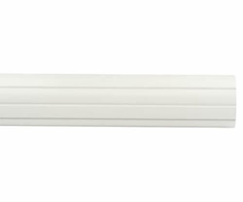 Kirsch Wood Trends Classics Fluted 2" Drapery Pole, White 8 FT (# 55008G025)