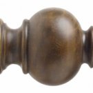 Kirsch Wood Trends Classics Button Ball Finial, for 1 3/8" pole, Hazelnut