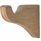 Kirsch Wood Trends Classics 3 1/2" Return Center Bracket :1 3/8" pole,Unfinished
