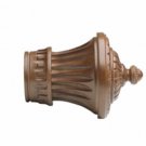 Kirsch Wood Trends Classics Charleston Finial, for 3" pole, Walnut (# 56802085)