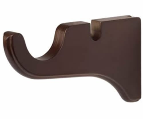 Kirsch Wood Trends Classics  Double Bracket for 1 3/8" pole, Mahogany ( 5615083)