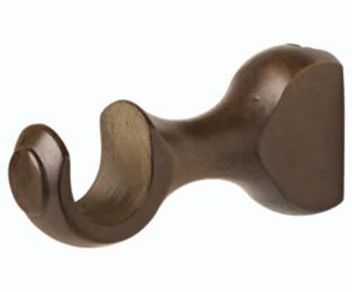 Kirsch Wood Trs Classics  4 1/2" Return Center Bracket :1 3/8" pole, Hazelnut