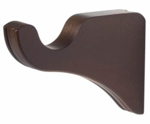 Kirsch Wood Trends Classics  3 1/2" Return Center Bracket:1 3/8" pole, Mahogany