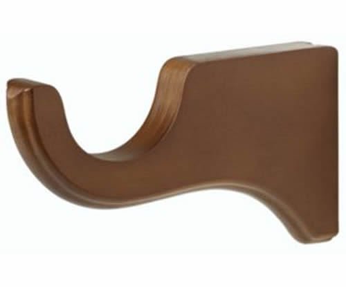 Kirsch Wood Trends Classics  6" Return Bracket  :1 3/8" pole, Walnut (5614EG085)