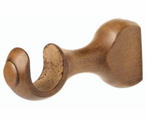 Kirsch Wood Trs Classics  4 1/2" Return  Brackets :1 3/8" pole/Estate Oak,1 Pair
