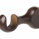 Kirsch Wood Trs Classics  4 1/2" Return Center Bracket :1 3/8" pole, Coffee
