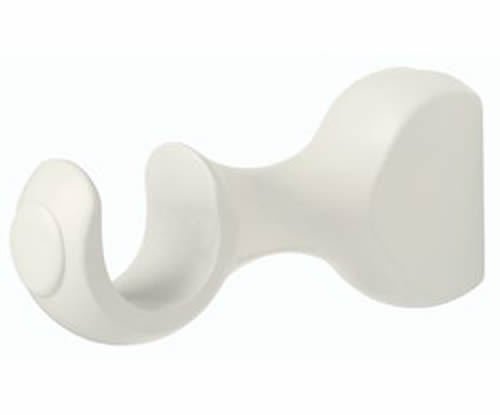 Kirsch Wood Trs Classics 4 1/2" Return Brackets :1 3/8" pole, White,1 Pair