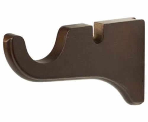 Kirsch Wood Trends Classics  Double Bracket for 1 3/8" pole, Coffee ( 5615841)