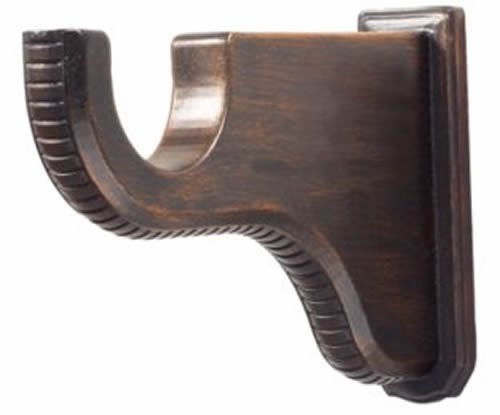 Kirsch Wood Trends Renaissance 6 1/4" Return Bracket for 2" pole, Brown