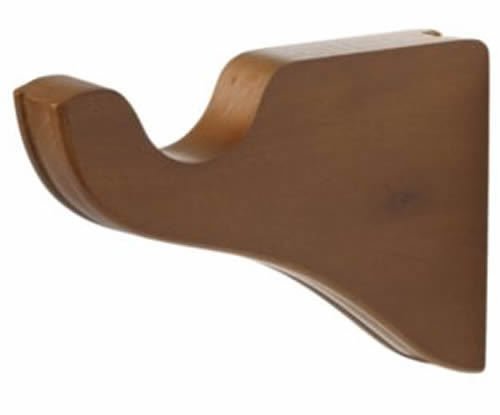 Kirsch Wood Trends Classics 3 1/2" Return Brackets :1 3/8" pole, Walnut, 1 Pair