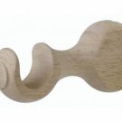 Kirsch Wood Trs Classics 4 1/2" Return  Brackets :1 3/8" pole, Unfinished,1 Pair