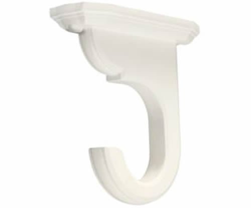 Kirsch Wood Trs Classics  Ceiling Mount Bracket :1 3/8" pole, White ( 46855025)