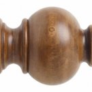 Kirsch Wood Trends Classics Button Ball Finial, for 1 3/8" pole, Estate Oak