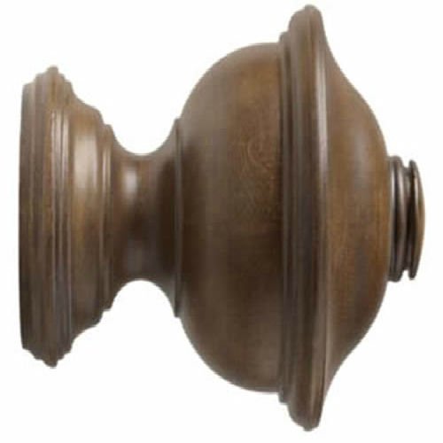 Kirsch Wood Trends Classics Chaucer Finial, for 2" pole, Hazelnut (MPN
