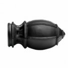 Kirsch Wood Trends Urban Comfort  Lantana  for 2" pole, in Sandblasted Black