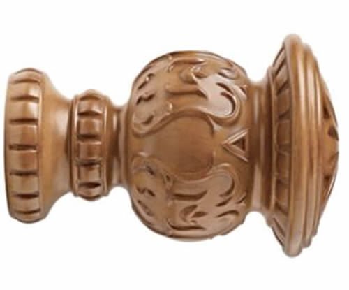 Kirsch Wood Trends Classics Reign Finial, for 3" pole, Estate Oak (# 56805820)