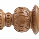 Kirsch Wood Trends Classics Reign Finial, for 3" pole, Estate Oak (# 56805820)