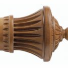 Kirsch Wood Trends Classics Charleston Finial, for 1-3/8" pole, Estate Oak