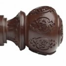 Kirsch Wood Trends Classics Lacey Finial, for 1-3/8" pole, Mahogany (# 36804083)