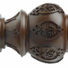Kirsch Wood Trends Classics Lacey Finial, for 1-3/8" pole, Coffee (MPN#36804841)