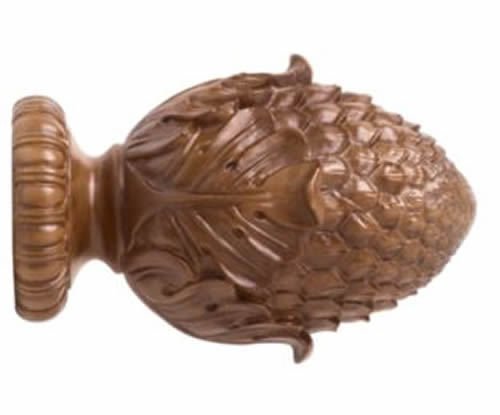 Kirsch Wood Trends Classics Oakleaf Finial, for 1-3/8" pole, Walnut (#50917G085)