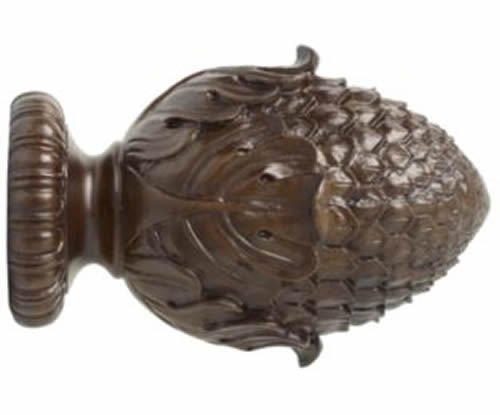 Kirsch Wood Trends Classics Oakleaf Finial, for 1-3/8" pole, Coffee (#50917G841)