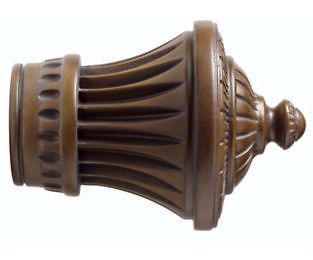 Kirsch Wood Trends Classics Charleston Finial, for 2" pole, Hazelnut (#46802827)