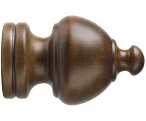 Kirsch Wood Trends Classics Sherwood Finial, for 1 3/8" pole,Hazelnut :5609EG827