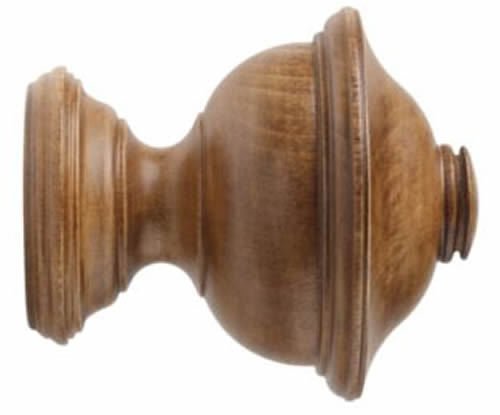 Kirsch Wood Trends Classics Chaucer Finial, for 2" pole, Estate Oak (# 46807820)
